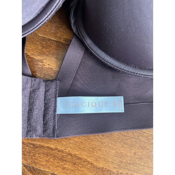 Cacique Lane Bryant Brown Wired Bra Plus 42C Lightly Lined Full Coverage - Picture 3 of 7